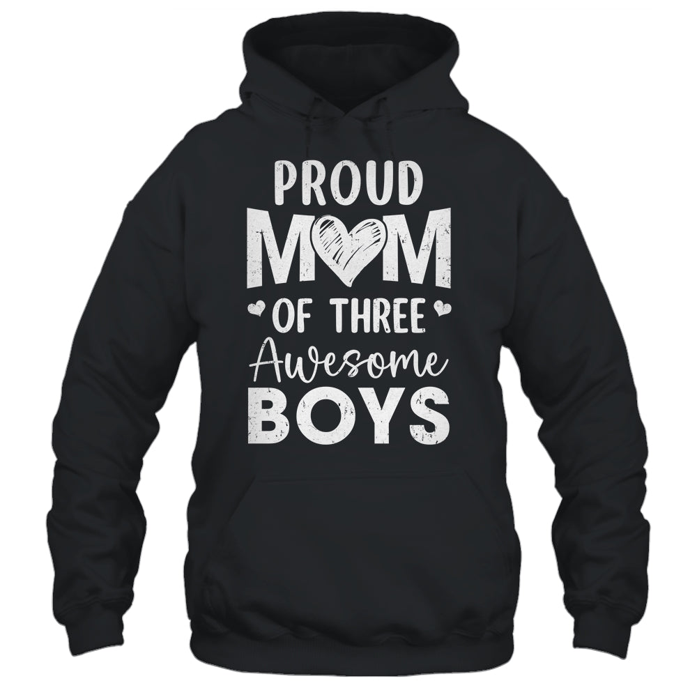 Proud Mom Of 3 Boys Awesome Three Sons Mother's Day Shirt & Tank Top | siriusteestore