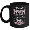 Proud Mom Of Two Awesome Girls 2 Daughters Mother's Day Mug | siriusteestore