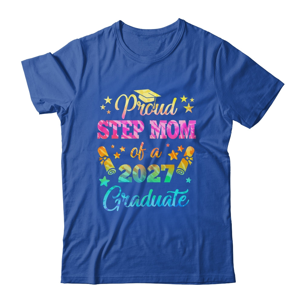 Proud Step Mom Of A Class Of 2027 Graduate Senior 26 Tie Dye Shirt & Hoodie | siriusteestore
