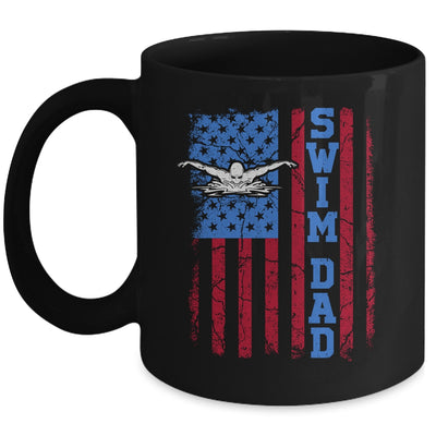 Proud Swimming Dad Swim Swimmer Fathers Day Vintage Flag Mug | siriusteestore