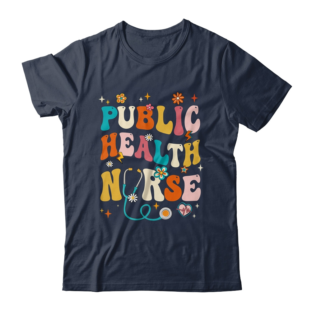 Public Health Nurse Heart For Nurse Job Groovy For Women Shirt & Tank Top | siriusteestore