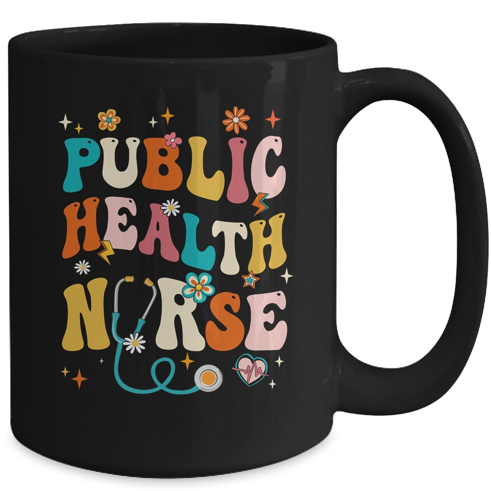 Public Health Nurse Heart For Nurse Job Groovy For Women Mug | siriusteestore