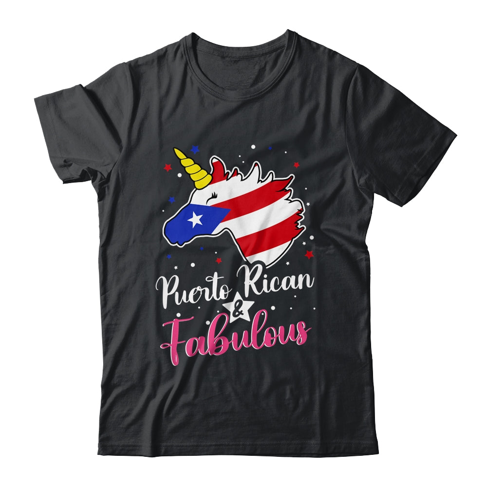 Puerto Rican And Fabulous Unicorn Puerto Rico Flag Girls Shirt & Tank Top | siriusteestore