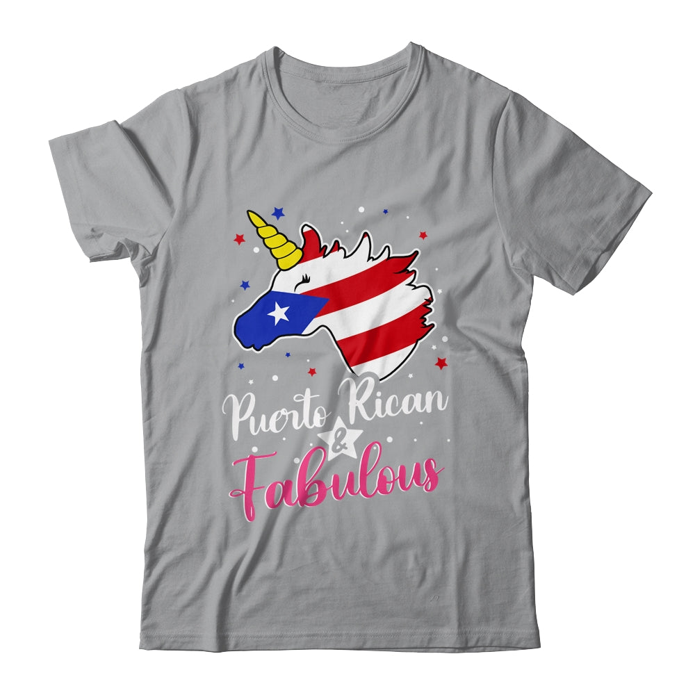 Puerto Rican And Fabulous Unicorn Puerto Rico Flag Girls Shirt & Tank Top | siriusteestore