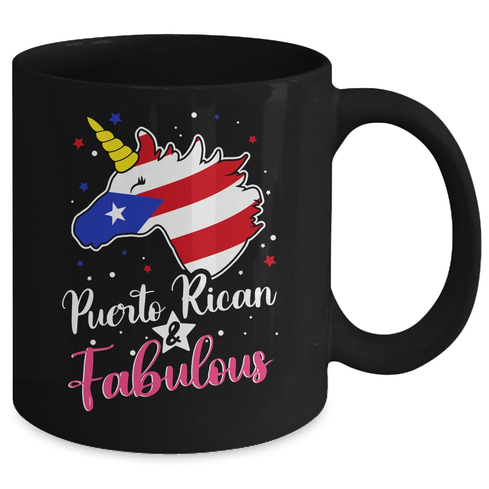 Puerto Rican And Fabulous Unicorn Puerto Rico Flag Girls Mug | siriusteestore