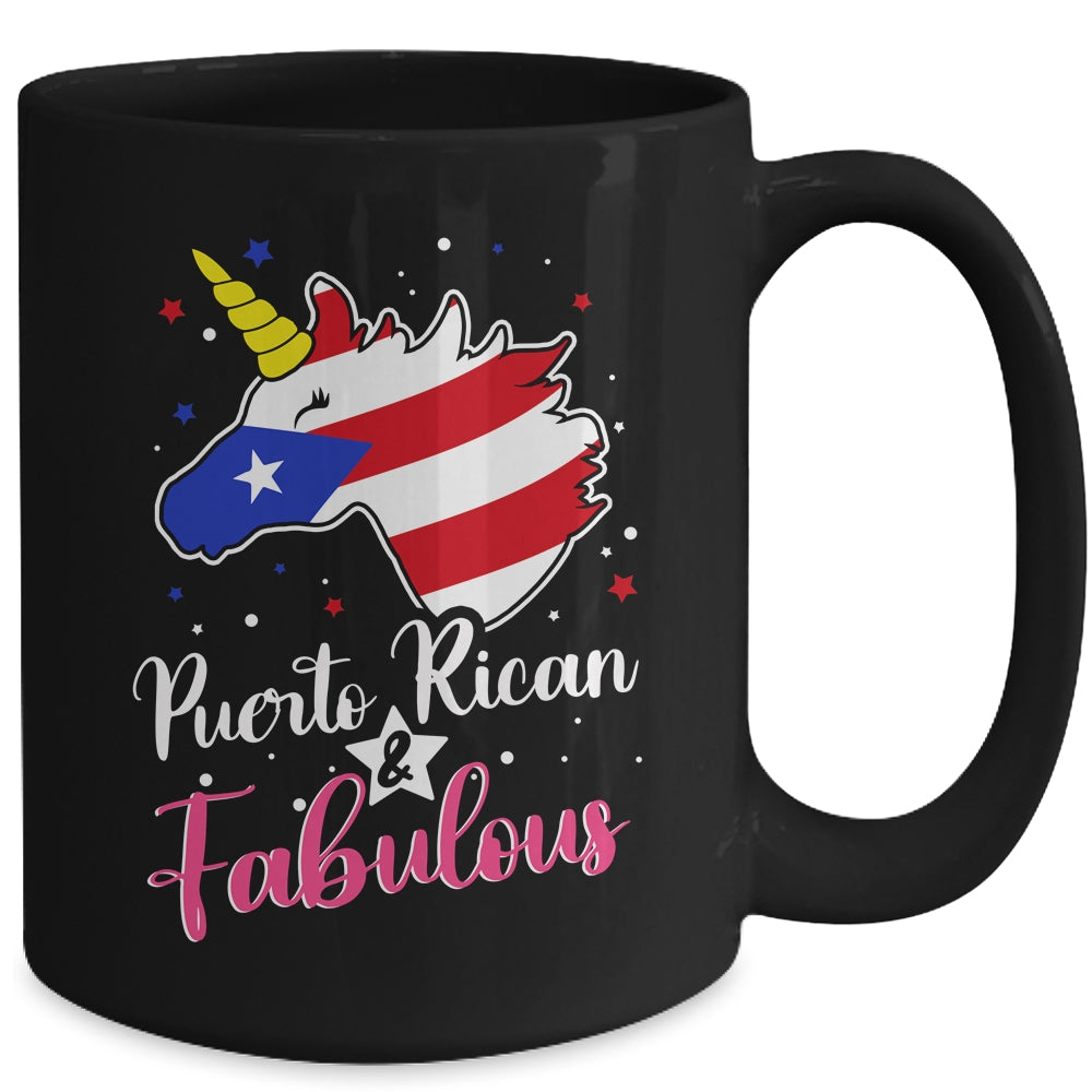 Puerto Rican And Fabulous Unicorn Puerto Rico Flag Girls Mug | siriusteestore