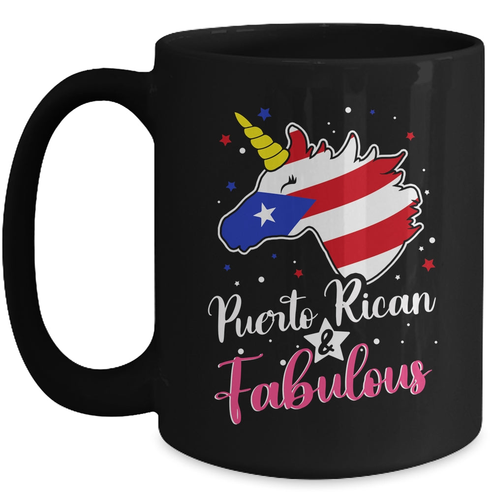 Puerto Rican And Fabulous Unicorn Puerto Rico Flag Girls Mug | siriusteestore