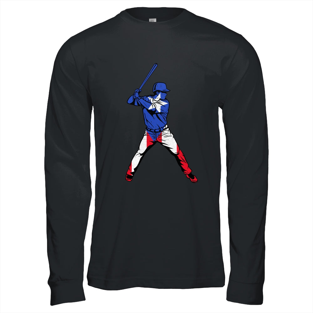 Puerto Rican Baseball Player Puerto Rico Flag Baseball Fans Shirt & Hoodie | siriusteestore