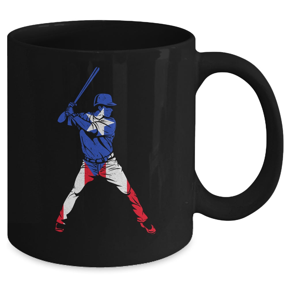 Puerto Rican Baseball Player Puerto Rico Flag Baseball Fans Mug | siriusteestore