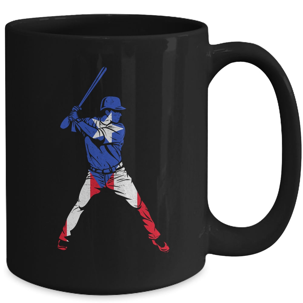 Puerto Rican Baseball Player Puerto Rico Flag Baseball Fans Mug | siriusteestore