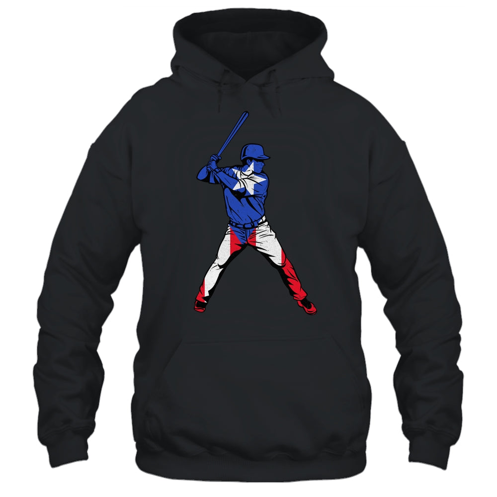 Puerto Rican Baseball Player Puerto Rico Flag Baseball Fans Shirt & Hoodie | siriusteestore