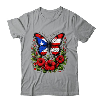Puerto Rican Day Puerto Rico Butterfly Flag Women And Girl Shirt & Tank Top | siriusteestore