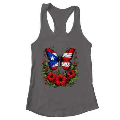 Puerto Rican Day Puerto Rico Butterfly Flag Women And Girl Shirt & Tank Top | siriusteestore