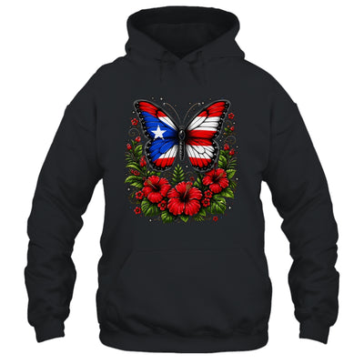 Puerto Rican Day Puerto Rico Butterfly Flag Women And Girl Shirt & Tank Top | siriusteestore