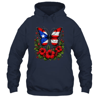 Puerto Rican Day Puerto Rico Butterfly Flag Women And Girl Shirt & Tank Top | siriusteestore