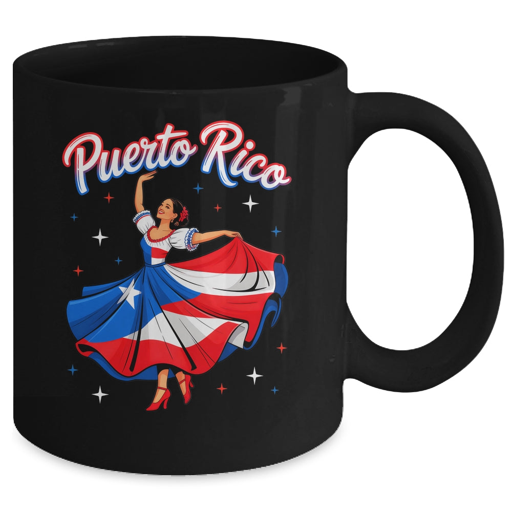 Puerto Rican Girl Women Boricua Flag Puerto Rico Flag Mug | siriusteestore