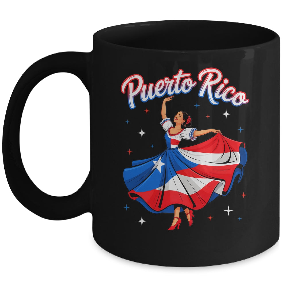 Puerto Rican Girl Women Boricua Flag Puerto Rico Flag Mug | siriusteestore