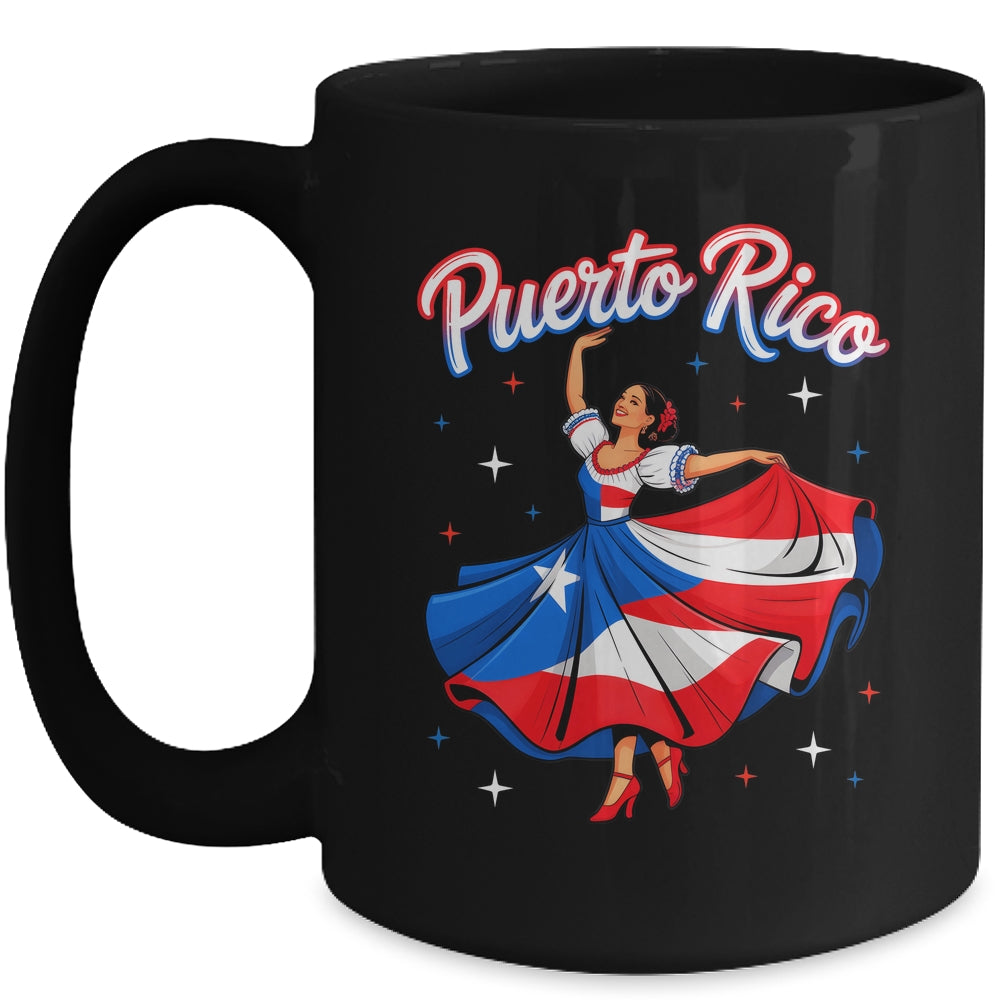 Puerto Rican Girl Women Boricua Flag Puerto Rico Flag Mug | siriusteestore