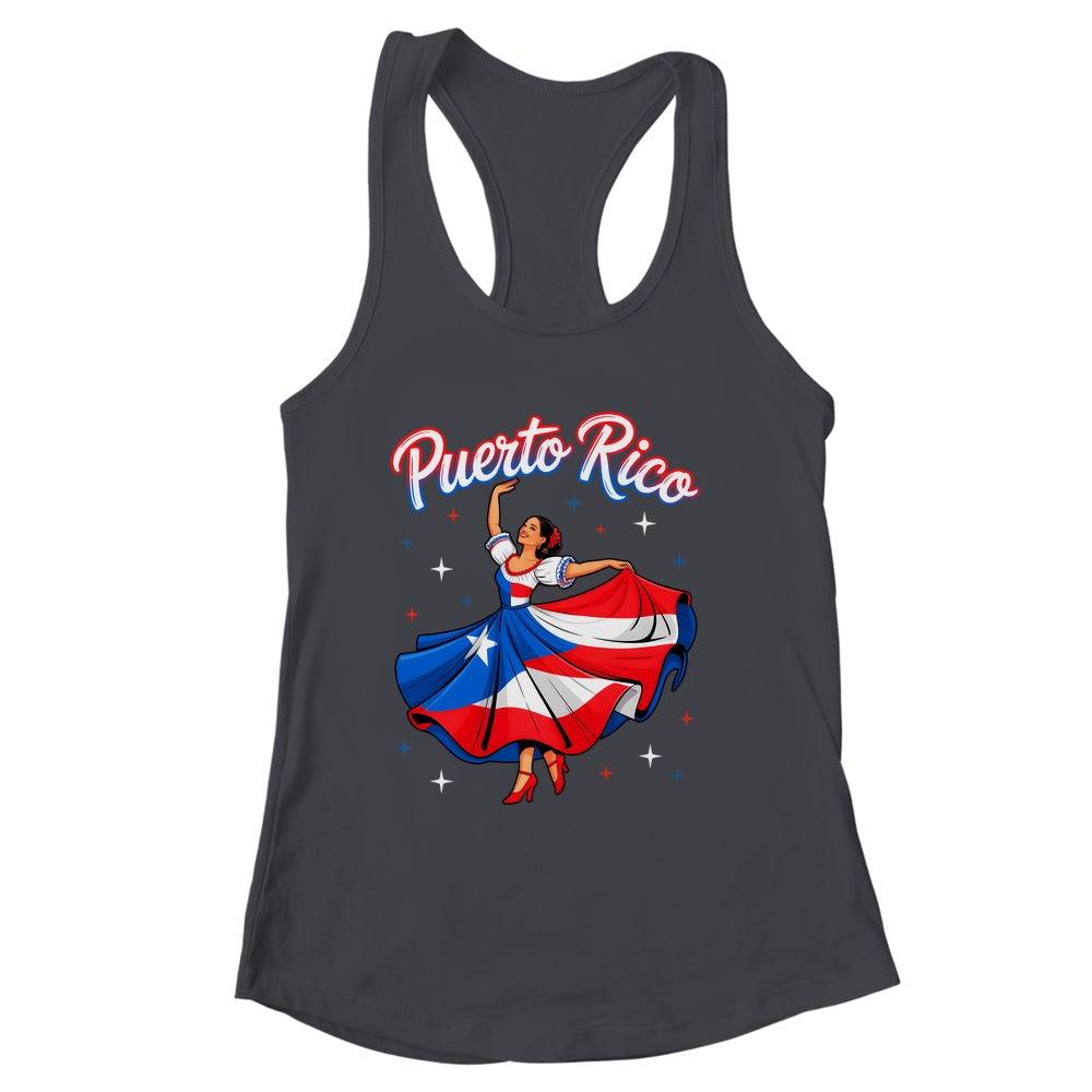 Puerto Rican Girl Women Boricua Flag Puerto Rico Flag Shirt & Tank Top | siriusteestore