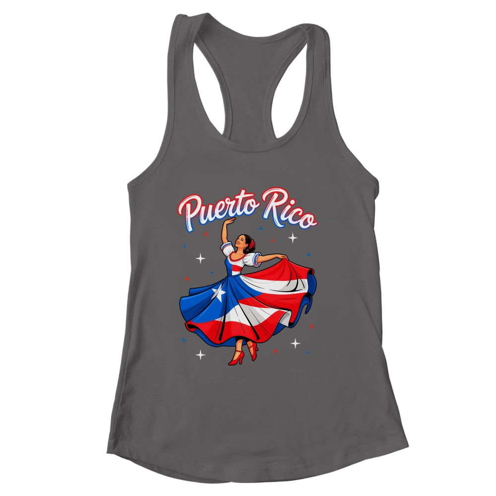 Puerto Rican Girl Women Boricua Flag Puerto Rico Flag Shirt & Tank Top | siriusteestore