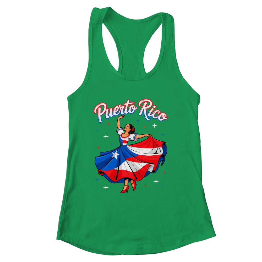 Puerto Rican Girl Women Boricua Flag Puerto Rico Flag Shirt & Tank Top | siriusteestore
