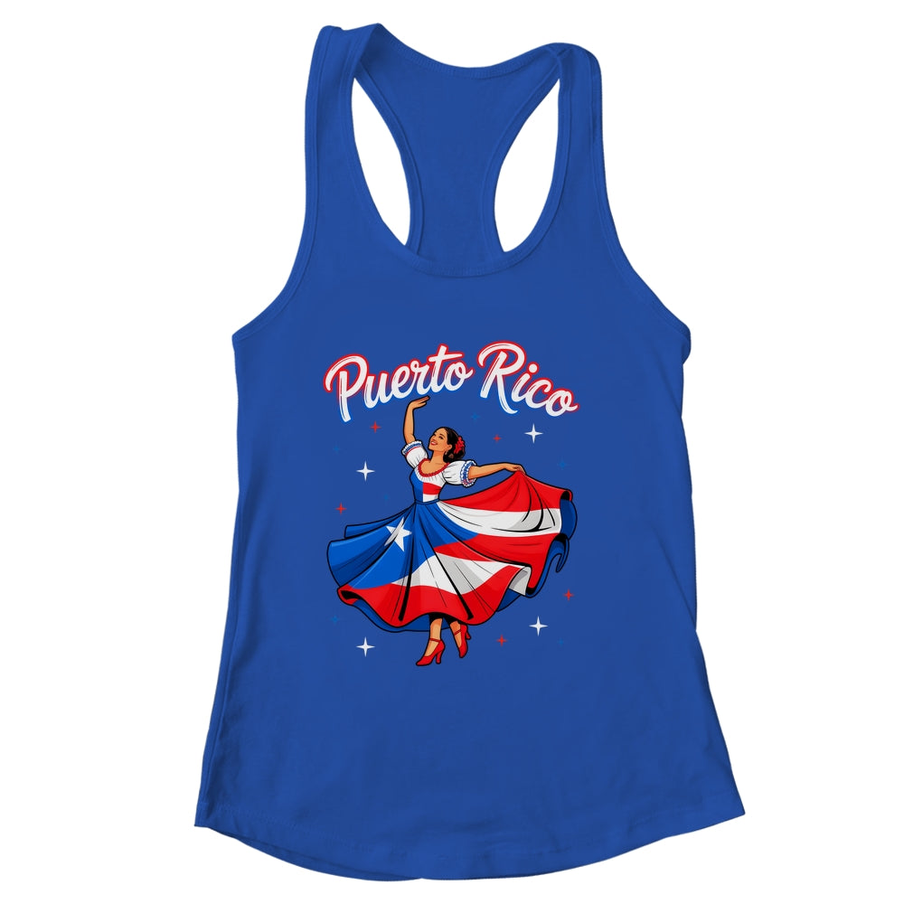Puerto Rican Girl Women Boricua Flag Puerto Rico Flag Shirt & Tank Top | siriusteestore