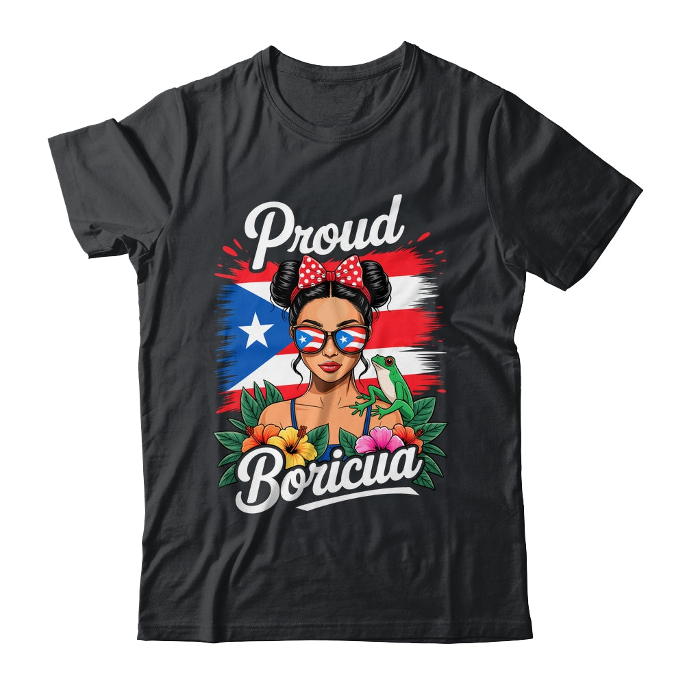 Puerto Rican Girls Boricua Puerto Rico Heritage Messy Bun Shirt & Tank Top | siriusteestore