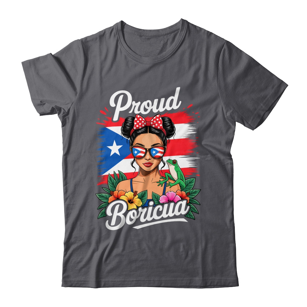 Puerto Rican Girls Boricua Puerto Rico Heritage Messy Bun Shirt & Tank Top | siriusteestore