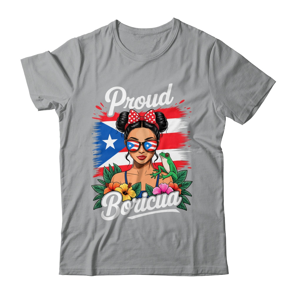 Puerto Rican Girls Boricua Puerto Rico Heritage Messy Bun Shirt & Tank Top | siriusteestore
