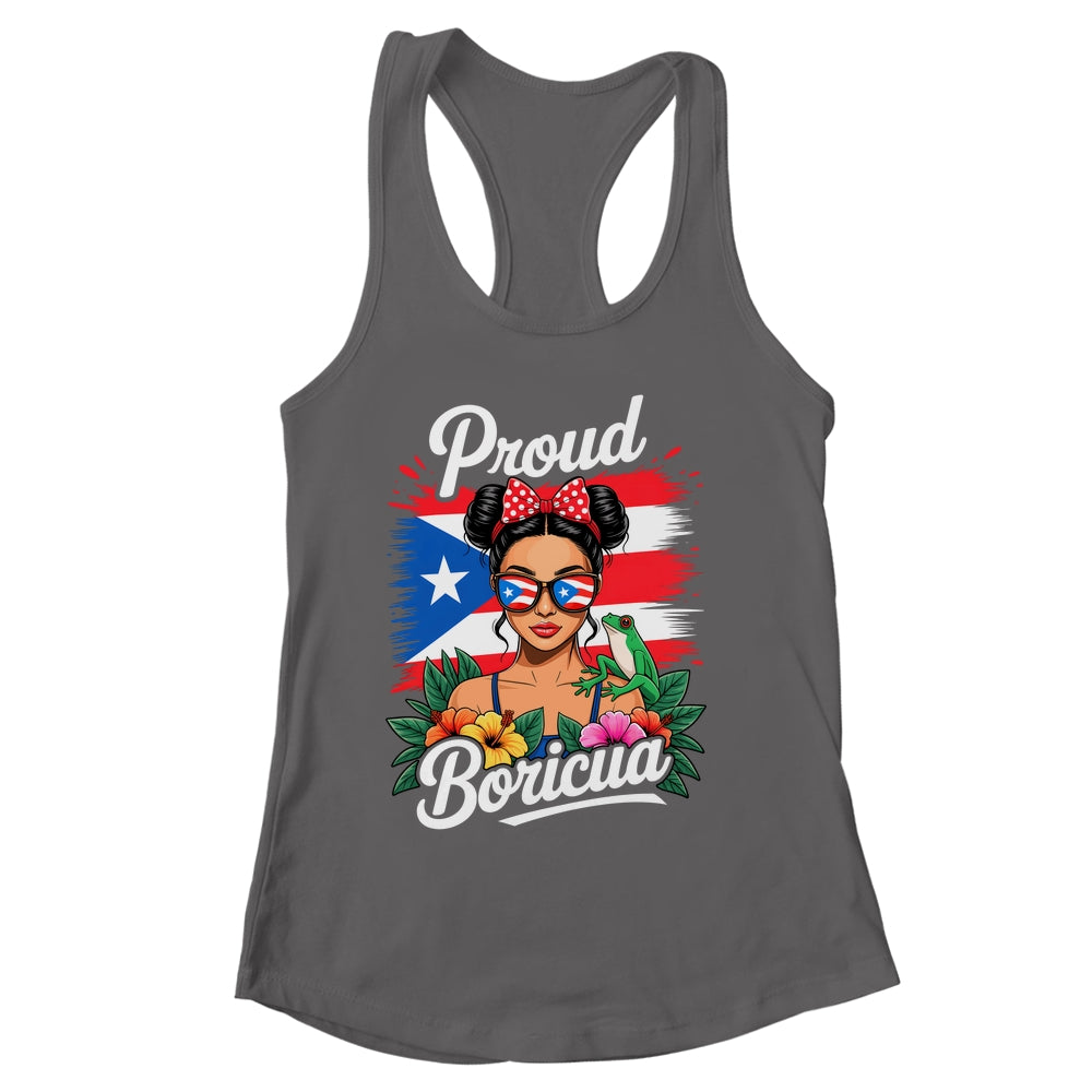 Puerto Rican Girls Boricua Puerto Rico Heritage Messy Bun Shirt & Tank Top | siriusteestore
