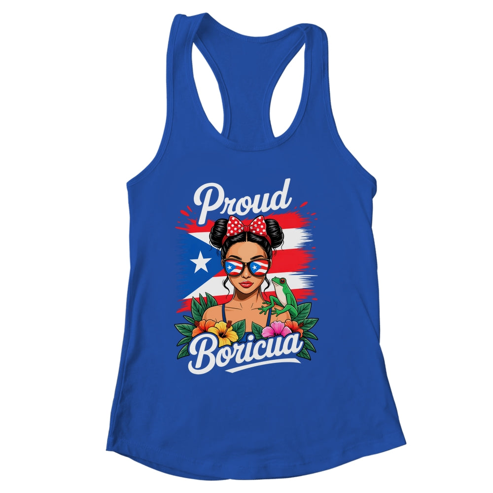 Puerto Rican Girls Boricua Puerto Rico Heritage Messy Bun Shirt & Tank Top | siriusteestore