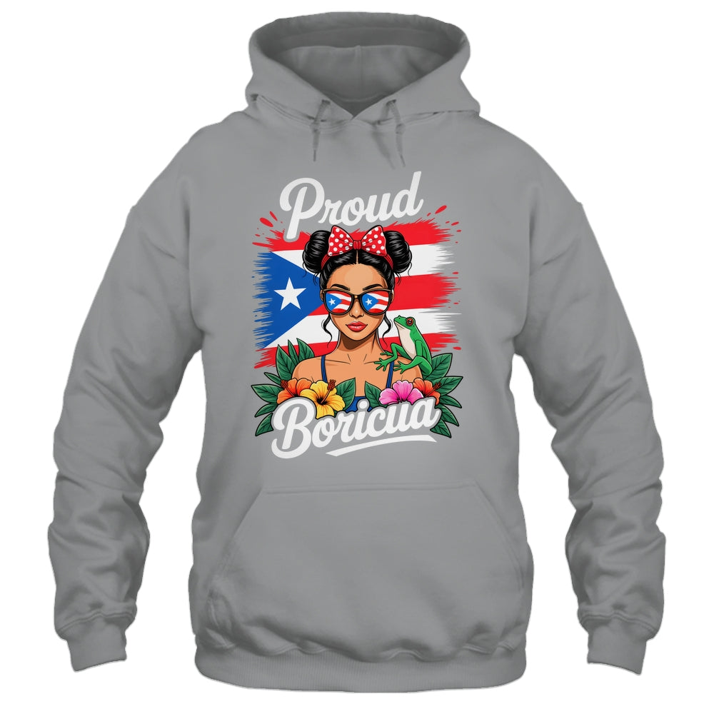 Puerto Rican Girls Boricua Puerto Rico Heritage Messy Bun Shirt & Tank Top | siriusteestore