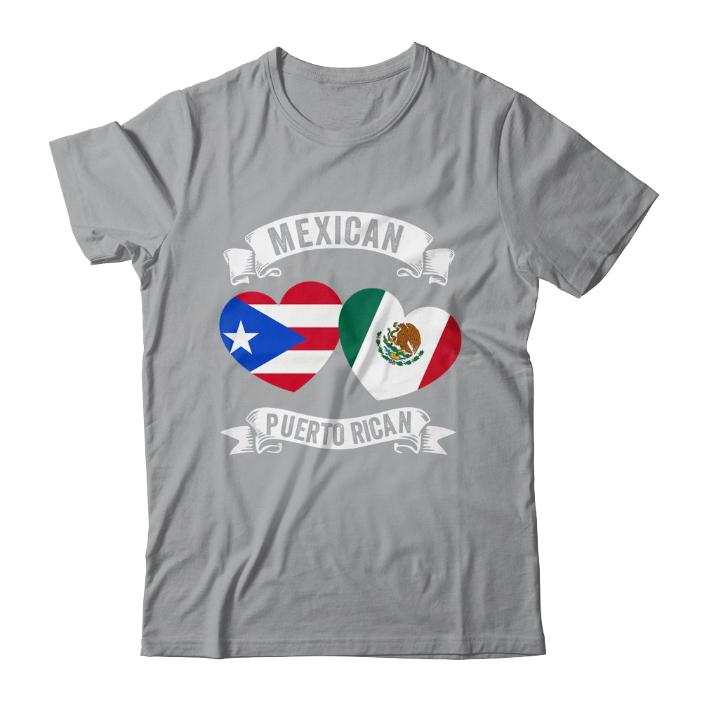 Puerto Rican Mexican Flag Mexirican Half Puerto Rico Mexico Shirt & Tank Top | siriusteestore
