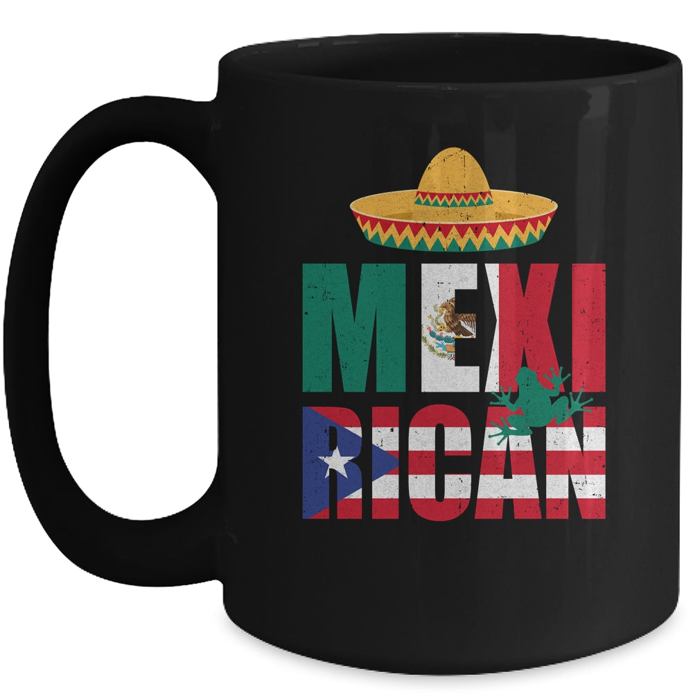 Puerto Rican Mexican Mexirican Half Puerto Rico Mexico Flag Mug | siriusteestore