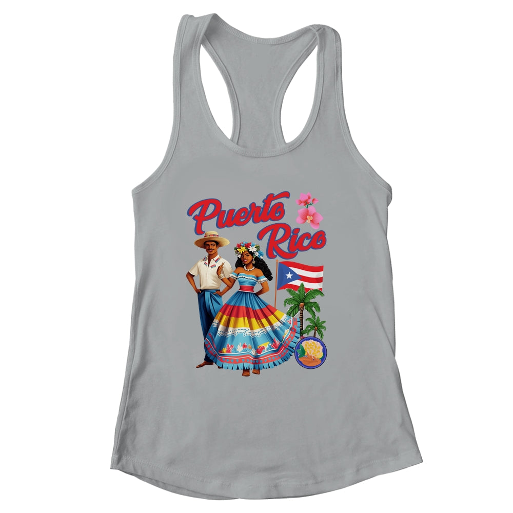 Puerto Rican Outfit Idea For Women Men Puerto Rico Flag Shirt & Tank Top | siriusteestore