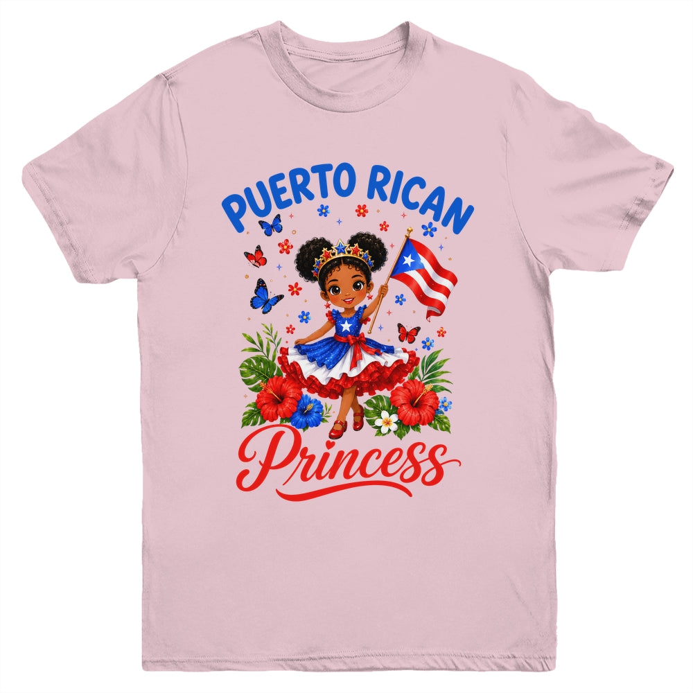 Puerto Rican Princess Puerto Rico Hispanic Heritage Kids Youth Shirt | siriusteestore
