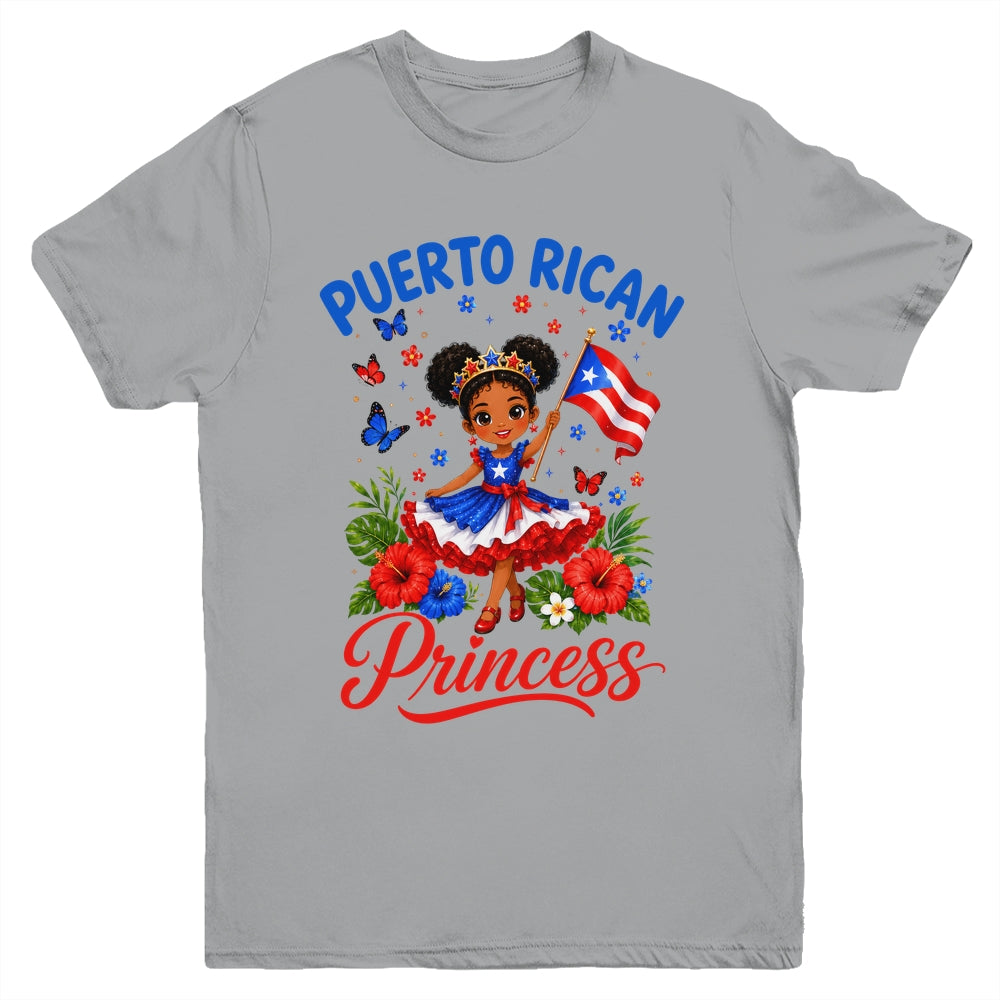 Puerto Rican Princess Puerto Rico Hispanic Heritage Kids Youth Shirt | siriusteestore