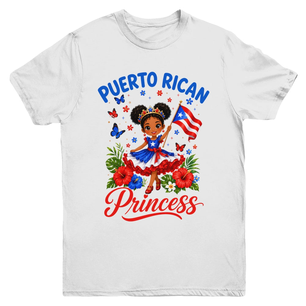 Puerto Rican Princess Puerto Rico Hispanic Heritage Kids Youth Shirt | siriusteestore