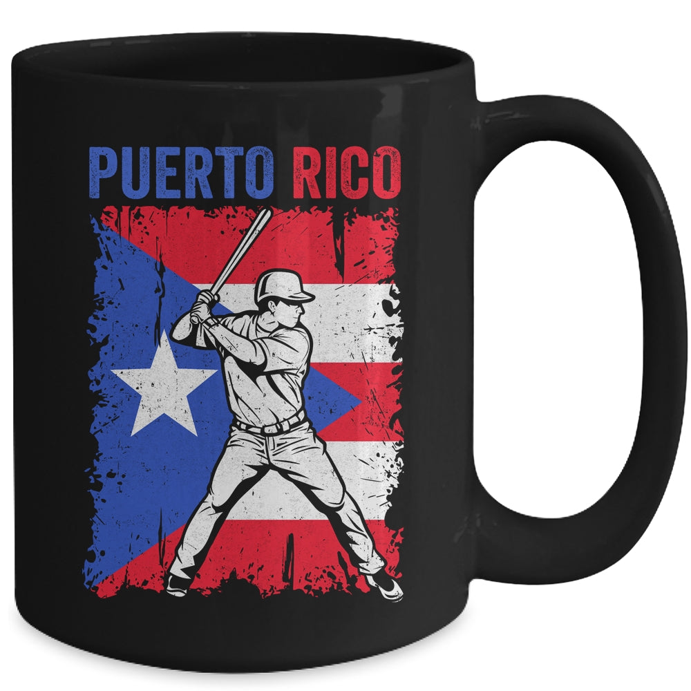 Puerto Rico Baseball Player Flag Famous Island Game Mug | siriusteestore
