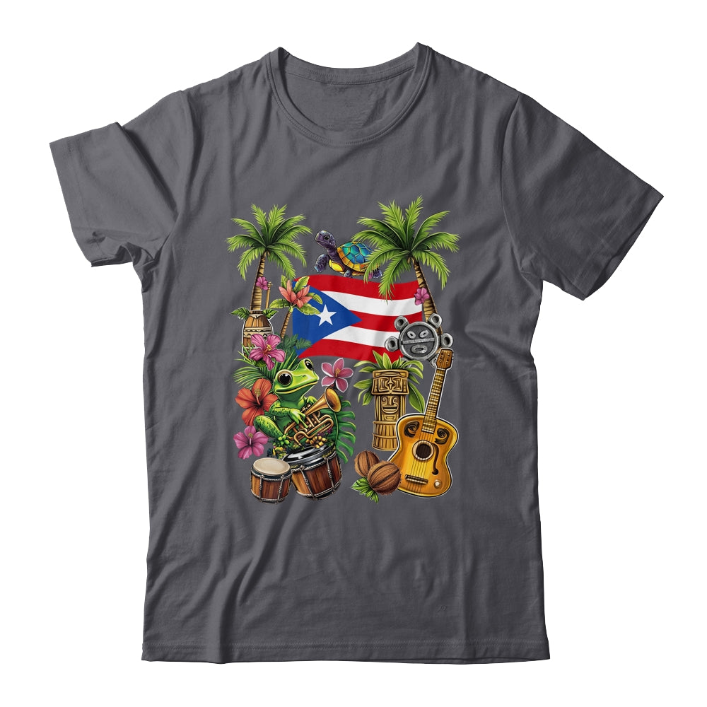 Puerto Rico Boricua Coqui Frog Taino Sun Puerto Rican Flag Shirt & Hoodie | siriusteestore