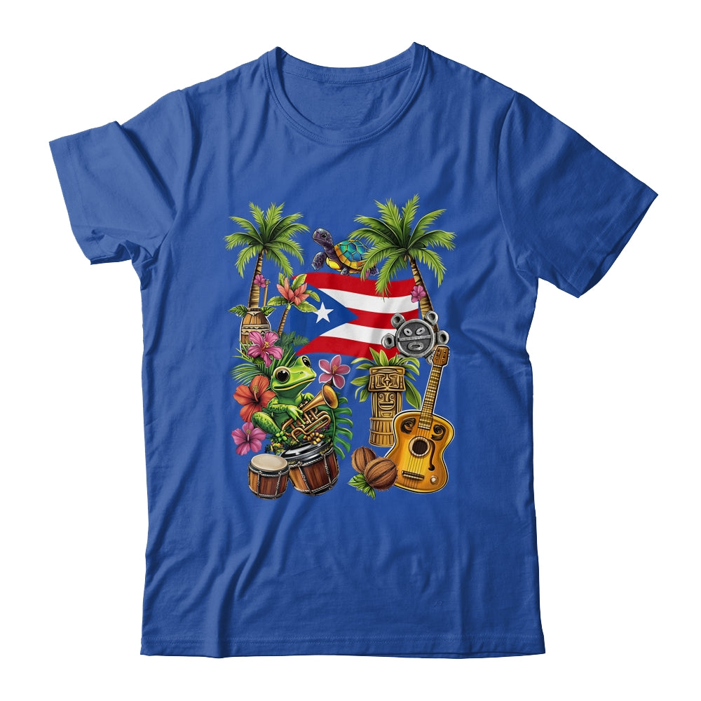 Puerto Rico Boricua Coqui Frog Taino Sun Puerto Rican Flag Shirt & Hoodie | siriusteestore