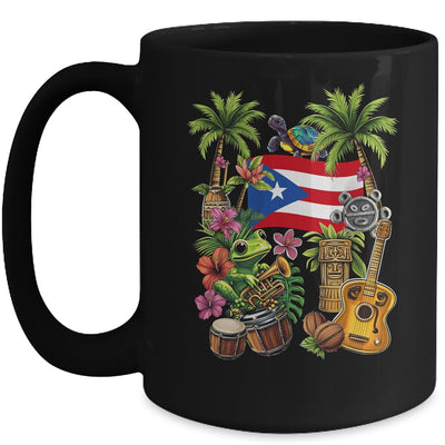 Puerto Rico Boricua Coqui Frog Taino Sun Puerto Rican Flag Mug | siriusteestore