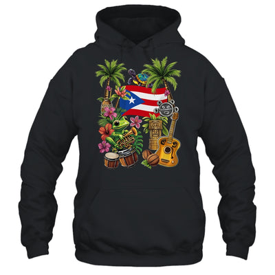 Puerto Rico Boricua Coqui Frog Taino Sun Puerto Rican Flag Shirt & Hoodie | siriusteestore