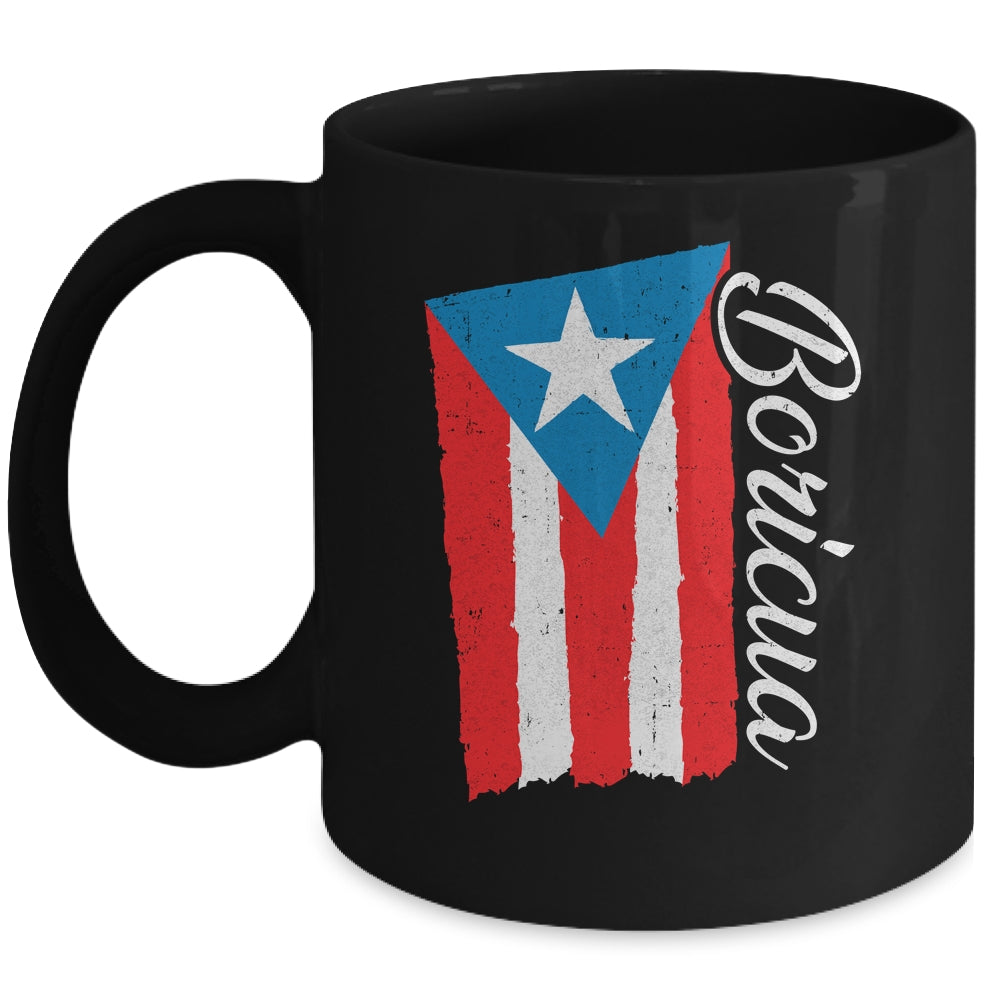 Puerto Rico Boricua Vintage Puerto Rican Flag Retro Mug | siriusteestore
