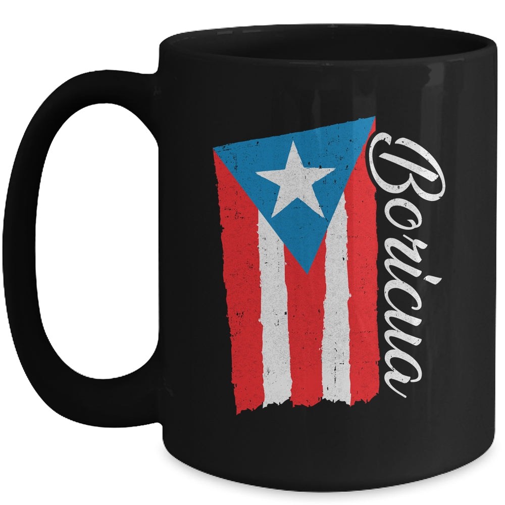 Puerto Rico Boricua Vintage Puerto Rican Flag Retro Mug | siriusteestore