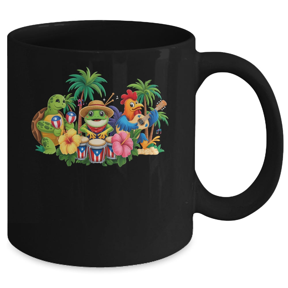 Puerto Rico Coqui Frog Boricua Rooster Puerto Rican Flag Mug | siriusteestore