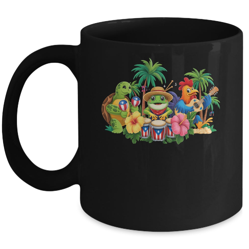 Puerto Rico Coqui Frog Boricua Rooster Puerto Rican Flag Mug | siriusteestore