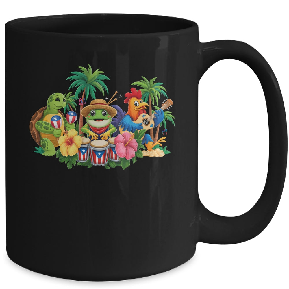 Puerto Rico Coqui Frog Boricua Rooster Puerto Rican Flag Mug | siriusteestore