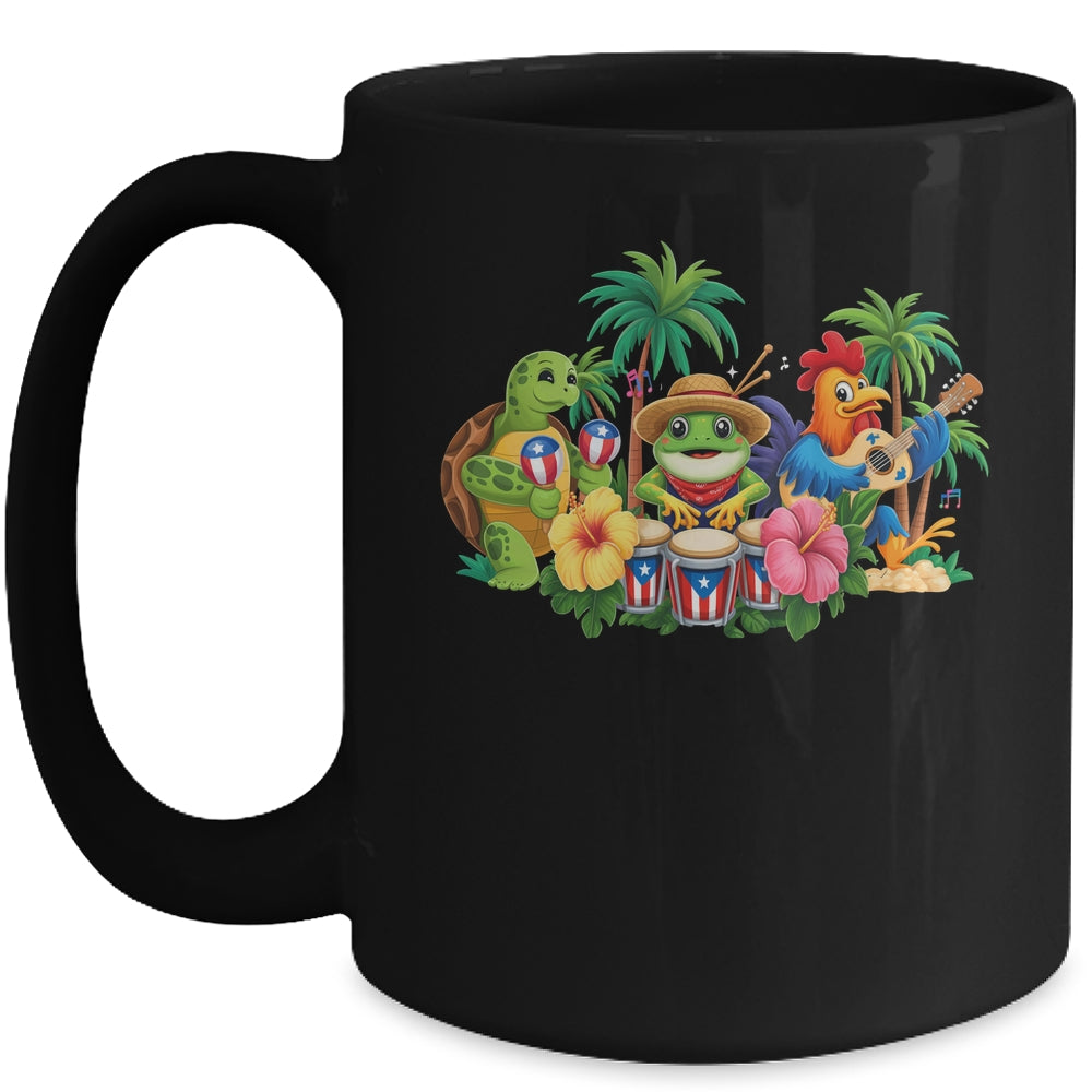 Puerto Rico Coqui Frog Boricua Rooster Puerto Rican Flag Mug | siriusteestore