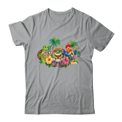 Puerto Rico Coqui Frog Boricua Rooster Puerto Rican Flag Shirt & Tank Top | siriusteestore